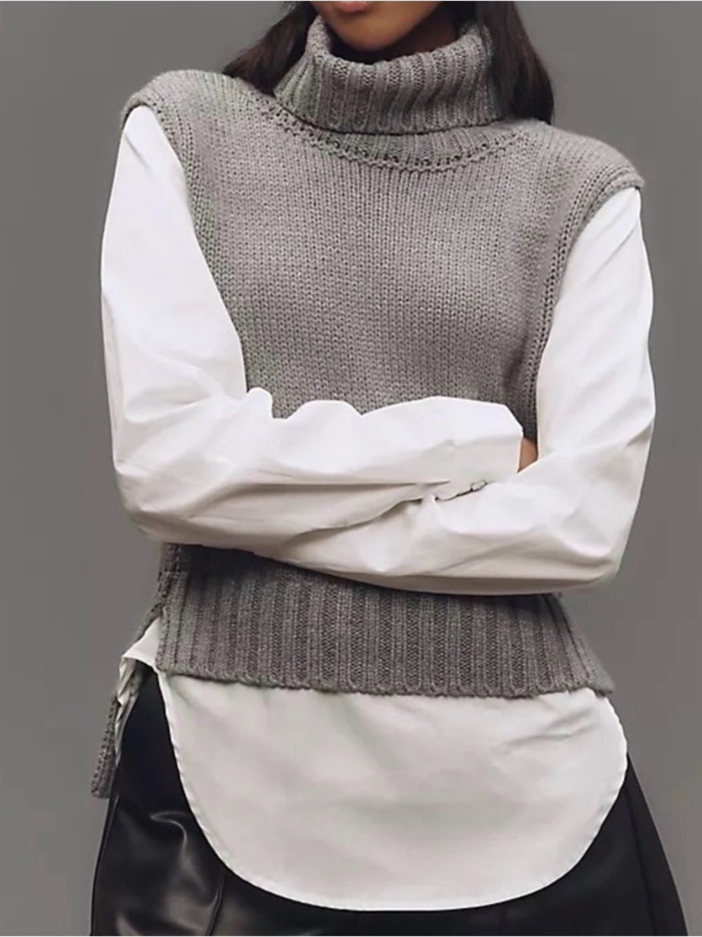 Anthropologie Pilcro Twofer Turtleneck Sweater Women’s Size S Small